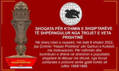 Çmimi "Hasan Prishtina" - Qarkut të Kukësit