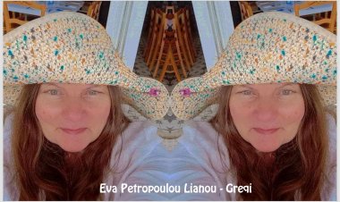 Poetja greke Eva Petropoulou Lianou me vargjet e saj në gjuhën shqipe