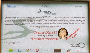 Irma Kurti shpallet fituese absolute e konkursit letrar në Napoli