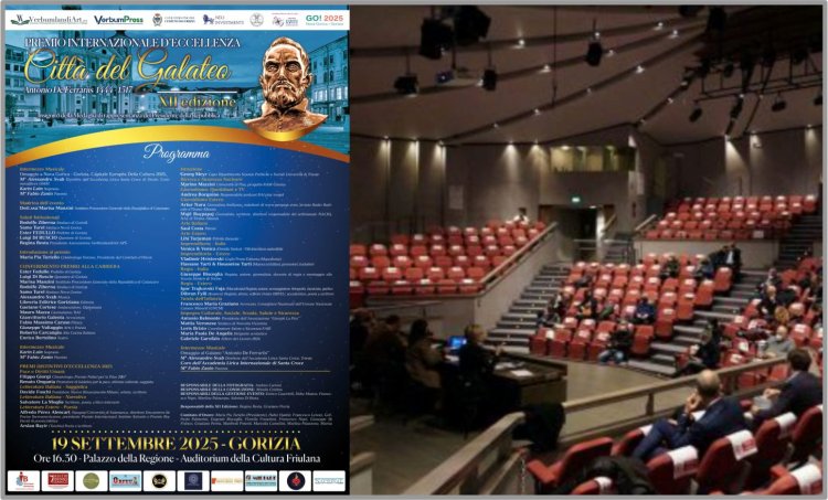Çmimi Ndërkombëtar i Ekselencës “Qyteti i Galateos”, edicioni i XII-të në Gorizia - Itali (Përktheu Angela K0sta)